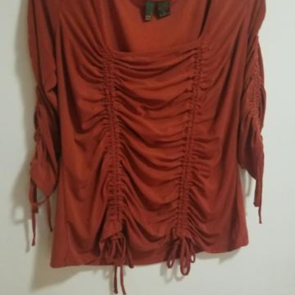 Women's Burgundy Blouse - Picture 2 of 2